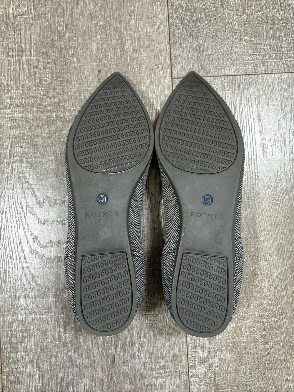 ROTHY’S Glen Gray Pointy Ballet Flats Size 8